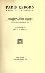 Cover of: Paris reborn by Herbert Adams Gibbons