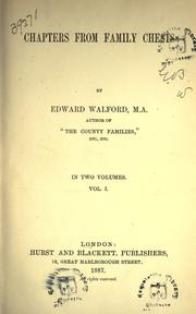 Cover of: Chapters from family chests by Edward Walford