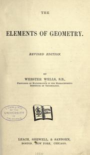Cover of: The elements of geometry