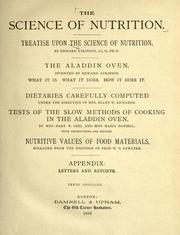 Cover of: The science of nutrition. by W. O. Atwater