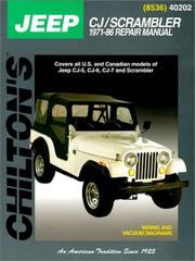 Cover of: Chilton's Jeep CJ/Scrambler, 1971-86 repair manual by editor-in-chief, Kerry A. Freeman.