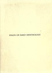 Cover of: Essays on early ornithology and kindred subjects by James R. McClymont