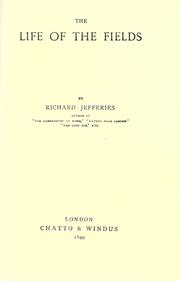 Cover of: The life of the fields by Richard Jefferies