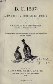 Cover of: B.C. 1887 by J.A Lees