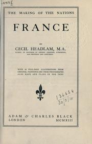 Cover of: France. by Headlam, Cecil