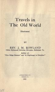 Cover of: Travels in the old world