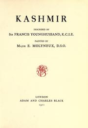 Cover of: Kashmir by Sir Francis Edward Younghusband