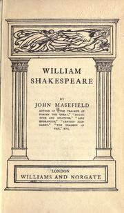 William Shakespeare by John Masefield