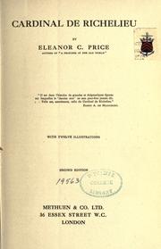 Cover of: Cardinal de Richelieu by Eleanor C. Price, Eleanor C. Price