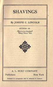 Cover of: Shavings by Joseph Crosby Lincoln