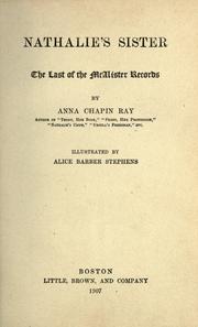 Cover of: Nathalie's sister: the last of the McAlister records.