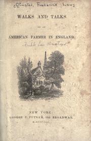 Cover of: Walks and talks of an American farmer in England