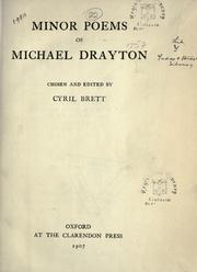Cover of: Minor poems by Michael Drayton