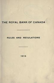 Cover of: Rules and regulations.