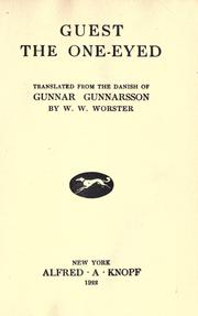 Cover of: Guest the One-eyed by Gunnar Gunnarsson