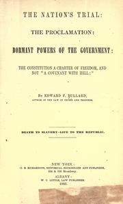 The nation's trial by Edward F. Bullard