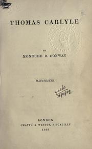 Cover of: Thomas Carlyle. by Moncure Daniel Conway