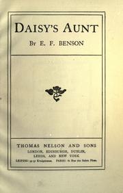 Cover of: Daisy's aunt. by E. F. Benson, E. F. Benson