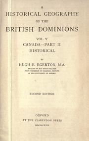 Cover of: Canad. part II by Egerton, Hugh Edward