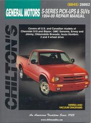 Cover of: Chilton's General Motors S-series pick-ups & SUVs by editor, Thomas A. Mellon.