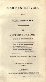 Cover of: Aesop in rhyme by Jefferys Taylor