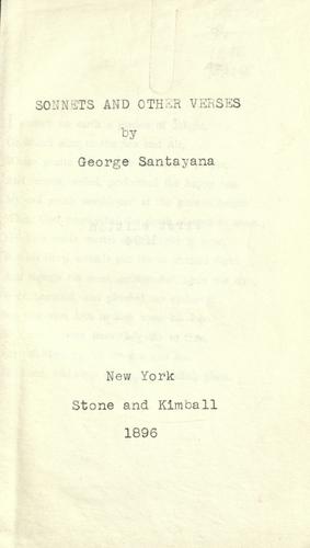 Sonnets and other verses by George Santayana