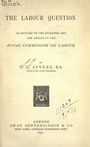 The labour question by Thomas George Spyers