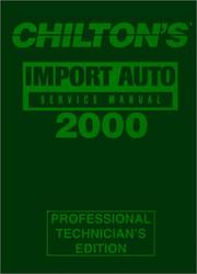 Cover of: Chilton's Import Car Repair Manual 1996-2000