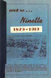 Cover of: And so, Ninette, 1879-1919. by Eva Calverley