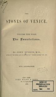 Cover of: The stones of Venice. by John Ruskin