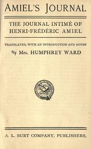 Cover of: Amiel's journal by Henri Frédéric Amiel