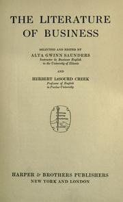 Cover of: The literature of business