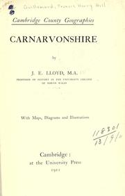 Cover of: Carnarvonshire. by Lloyd, John Edward Sir, Lloyd, John Edward Sir