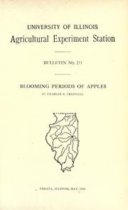 Cover of: Blooming periods of apples