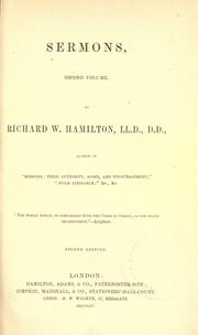 Cover of: Sermons. by Richard Winter Hamilton, Richard Winter Hamilton