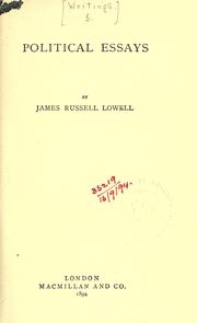 Cover of: Writings. by James Russell Lowell