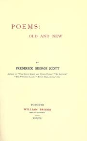 Cover of: Poems by Frederick George Scott