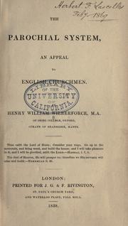 Cover of: The parochial system: an appeal to English churchmen.