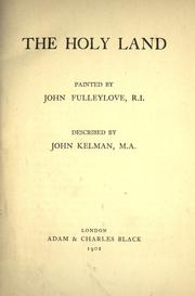 Cover of: The Holy Land by John Kelman