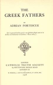 Cover of: The Greek Fathers
