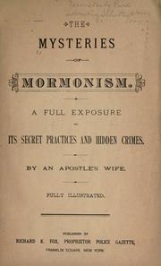 Cover of: The mysteries of Mormonism by Alfred Trumble