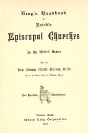 King's Handbook of notable Episcopal churches in the United States by George Wolfe Shinn