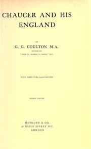 Cover of: Chaucer and his England by Coulton, G. G.