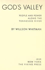 Cover of: God's valley by Willson Whitman