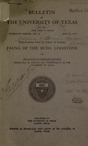 Cover of: Fauna of the Buda limestone: by Francis Luther Whitney.