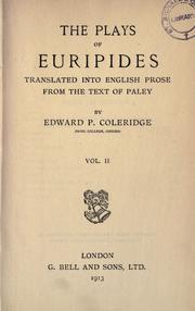 Cover of: Euripides