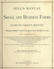 Cover of: Manual of social and business forms