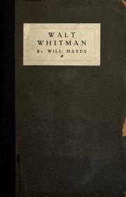 Cover of: Walt Whitman: the prophet of the new era