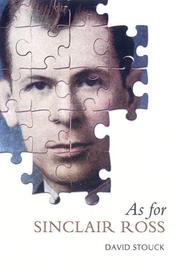 Cover of: As For Sinclair Ross
