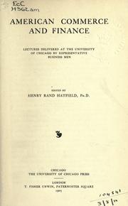 Cover of: American commerce and finance. by Henry Rand Hatfield, Henry Rand Hatfield